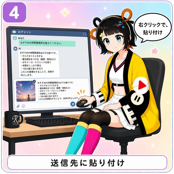 送信先に貼り付け