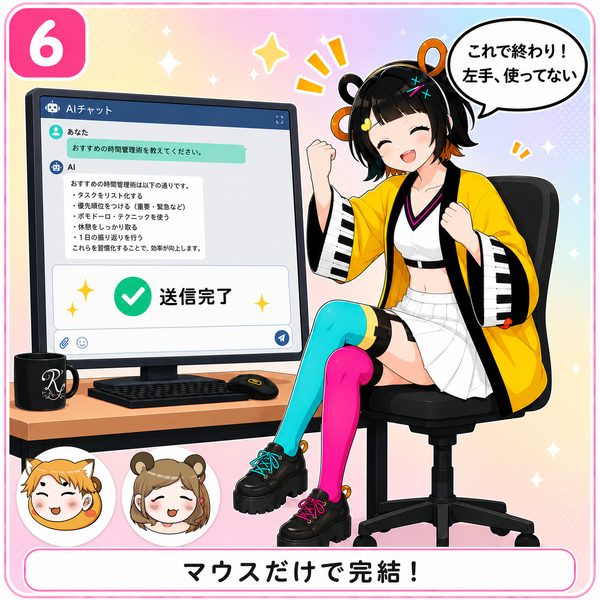 マウスだけで完結！